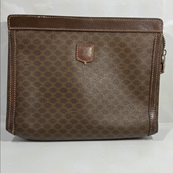 Celine Brown Patterned Toiletry Bag